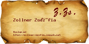 Zollner Zsófia névjegykártya